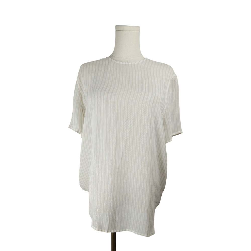 Giorgio Armani Le Collezioni Striped Blouse Size 10 NWT